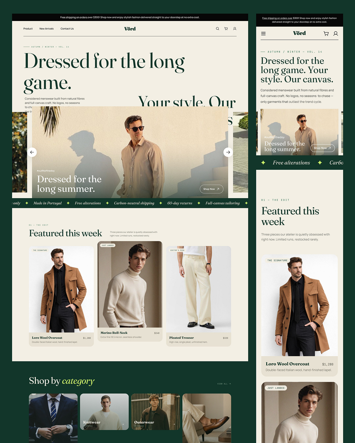 Menswear E-commerce Website Image 3