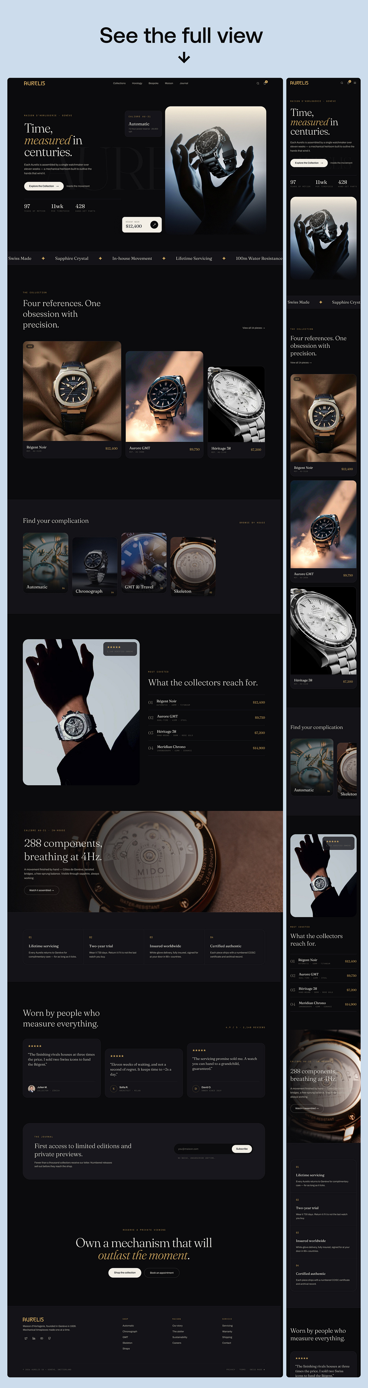 AURELIS — Responsive Website UI/UX Exploration. Image 1