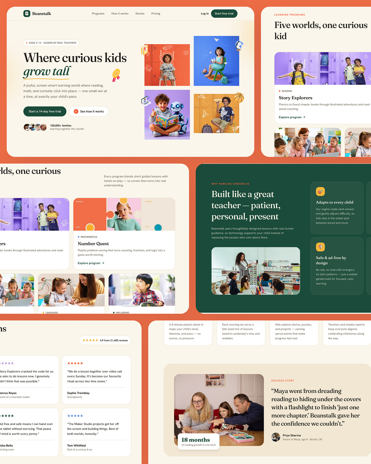 Beanstalk — Kids School Website UI/UX Image 8