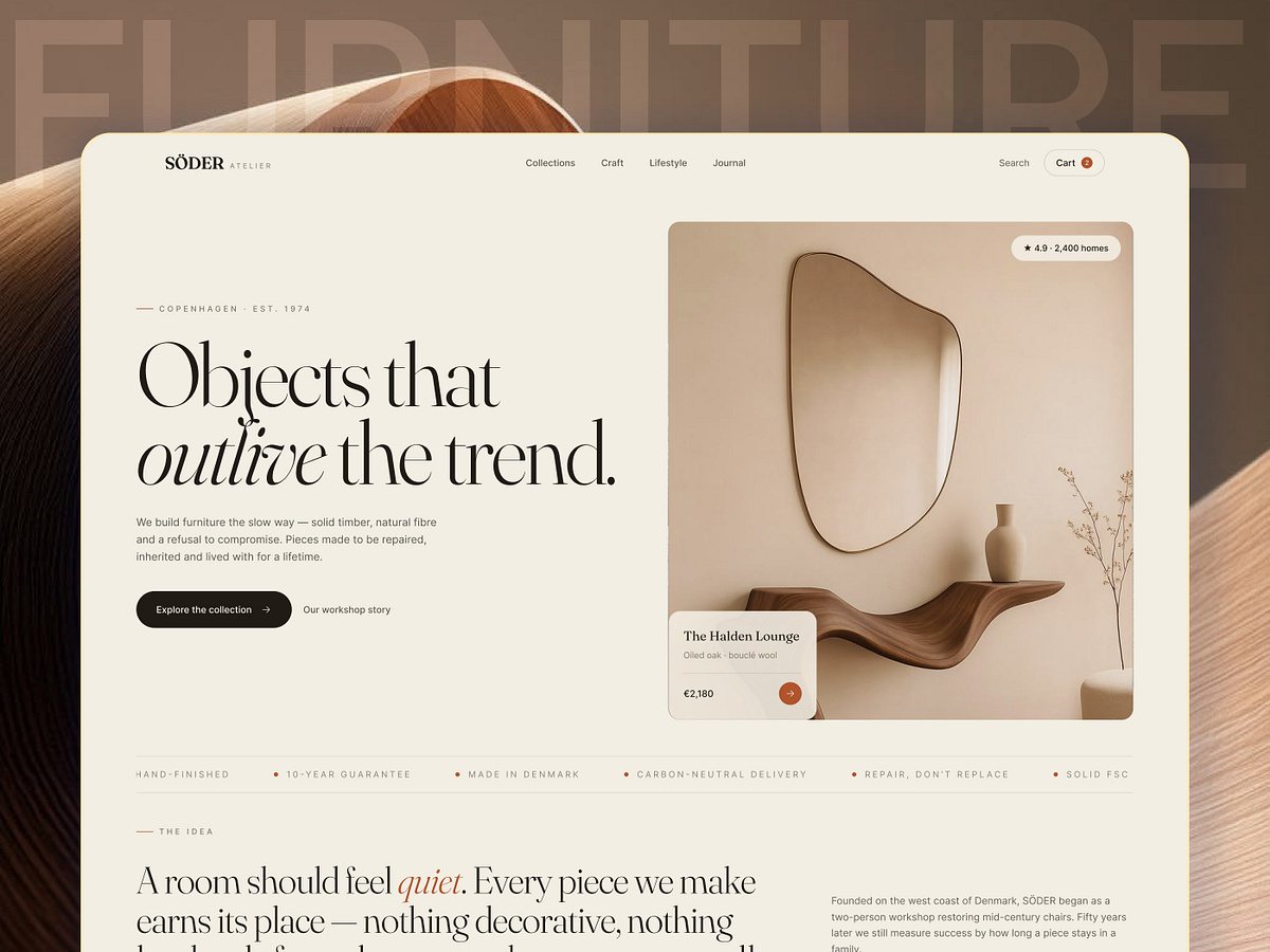 Furniture Product Website Image 0