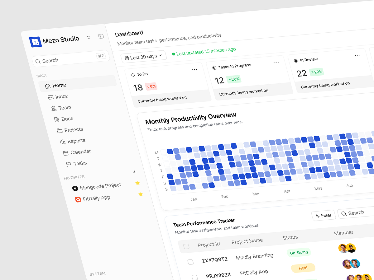 Project Management Dashboard Image 1
