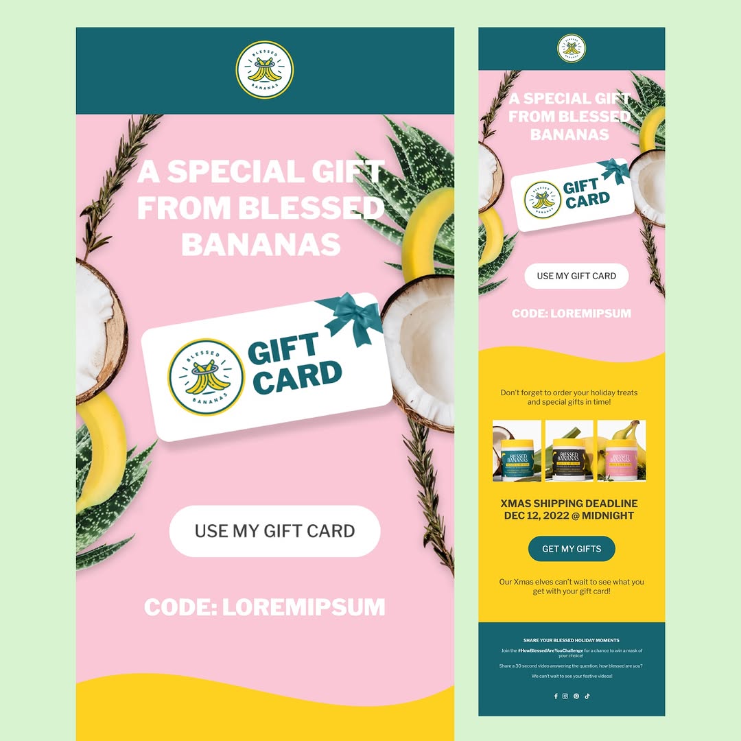 Blessed Bananas Promo Mail Design