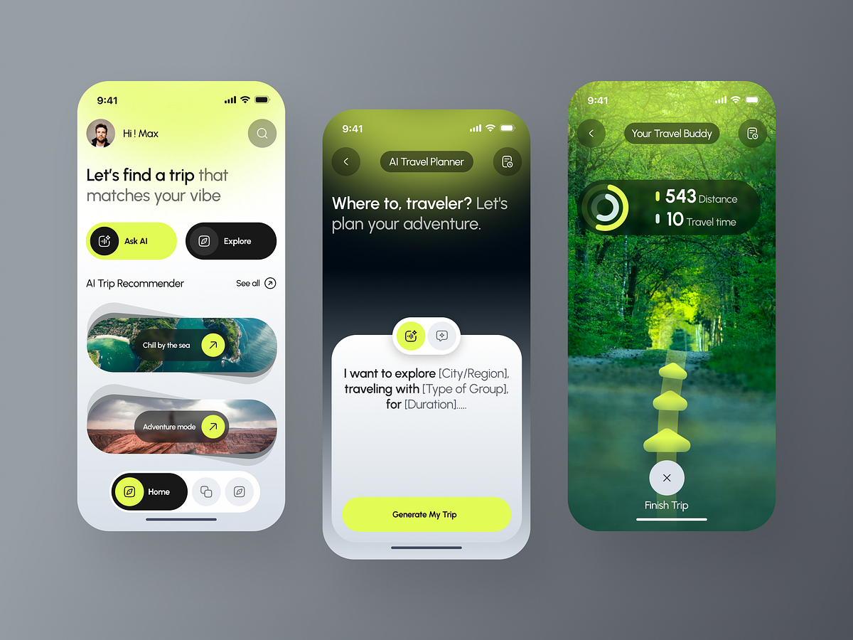 Ai Travel App Design