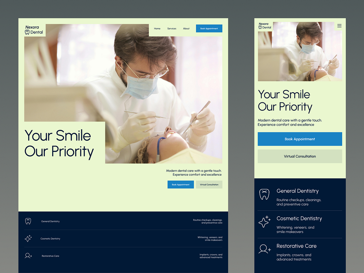 Modern Dental Clinic Website Design