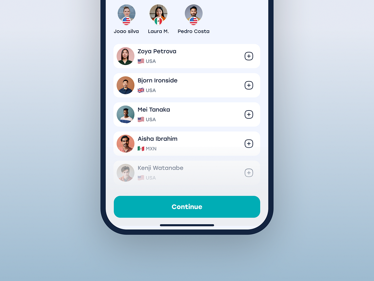 International Money Transfer App Design Image 1