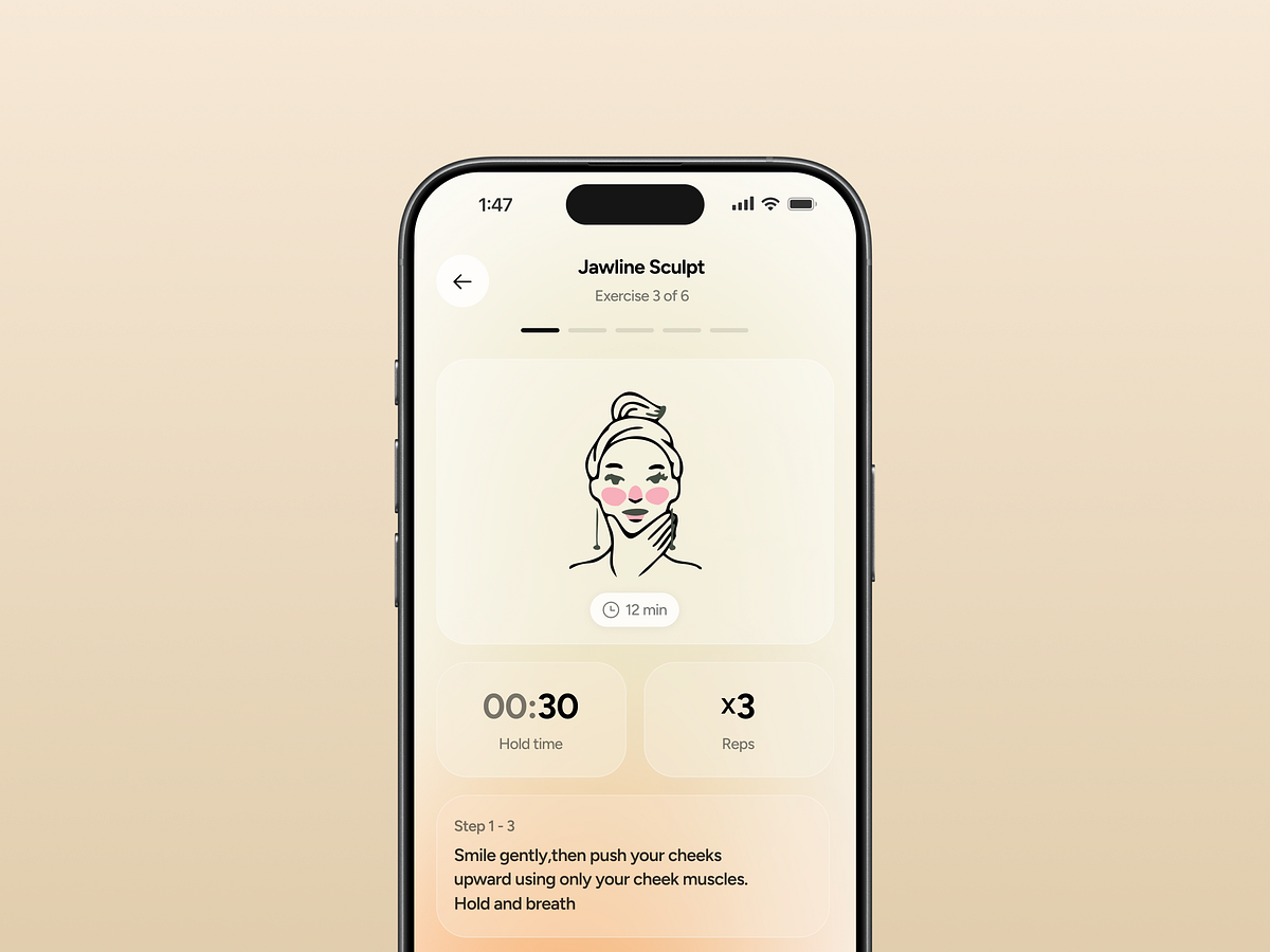 Face Yoga App Design Image 1