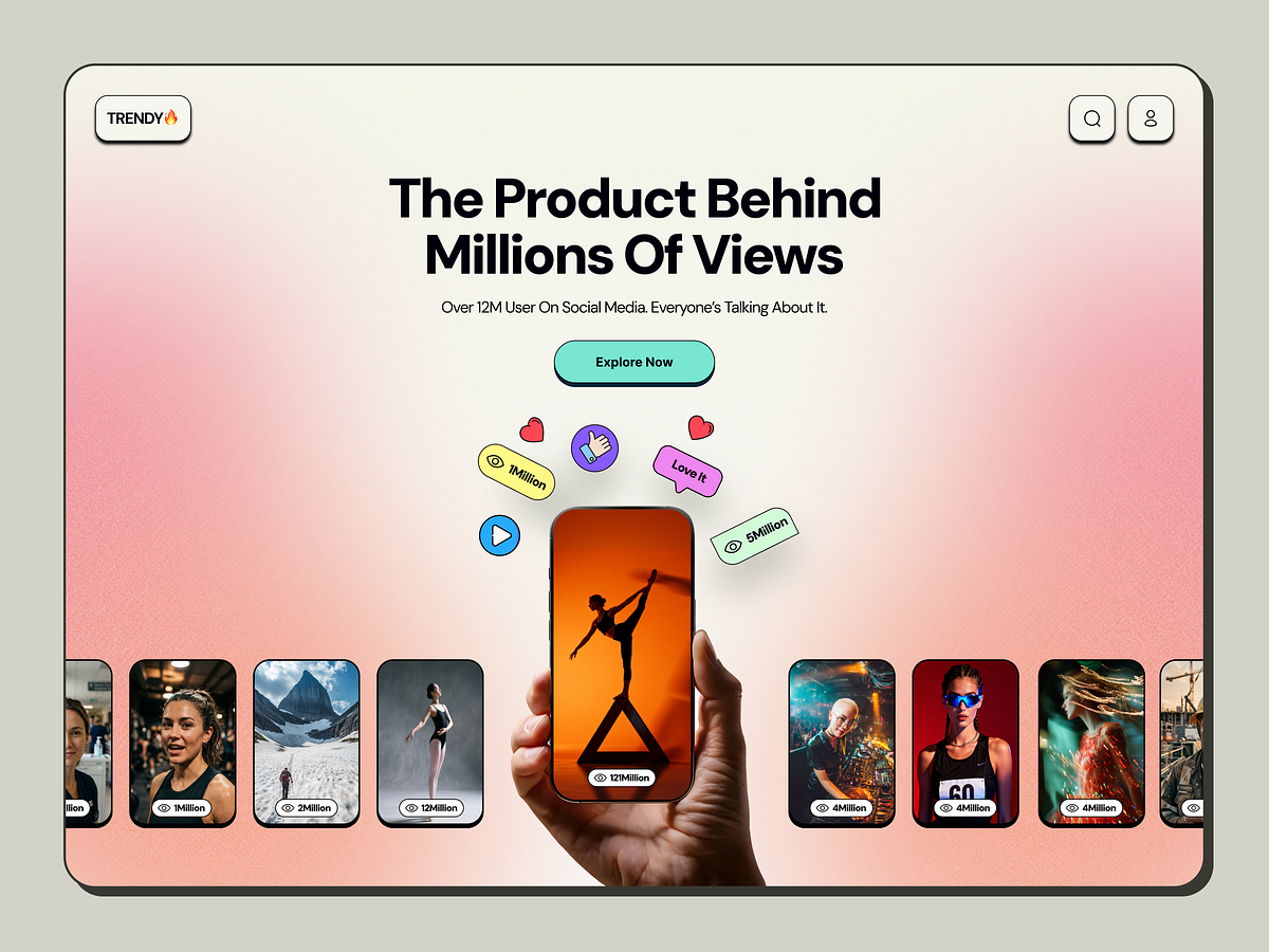 Viral Video Showcase Web Design