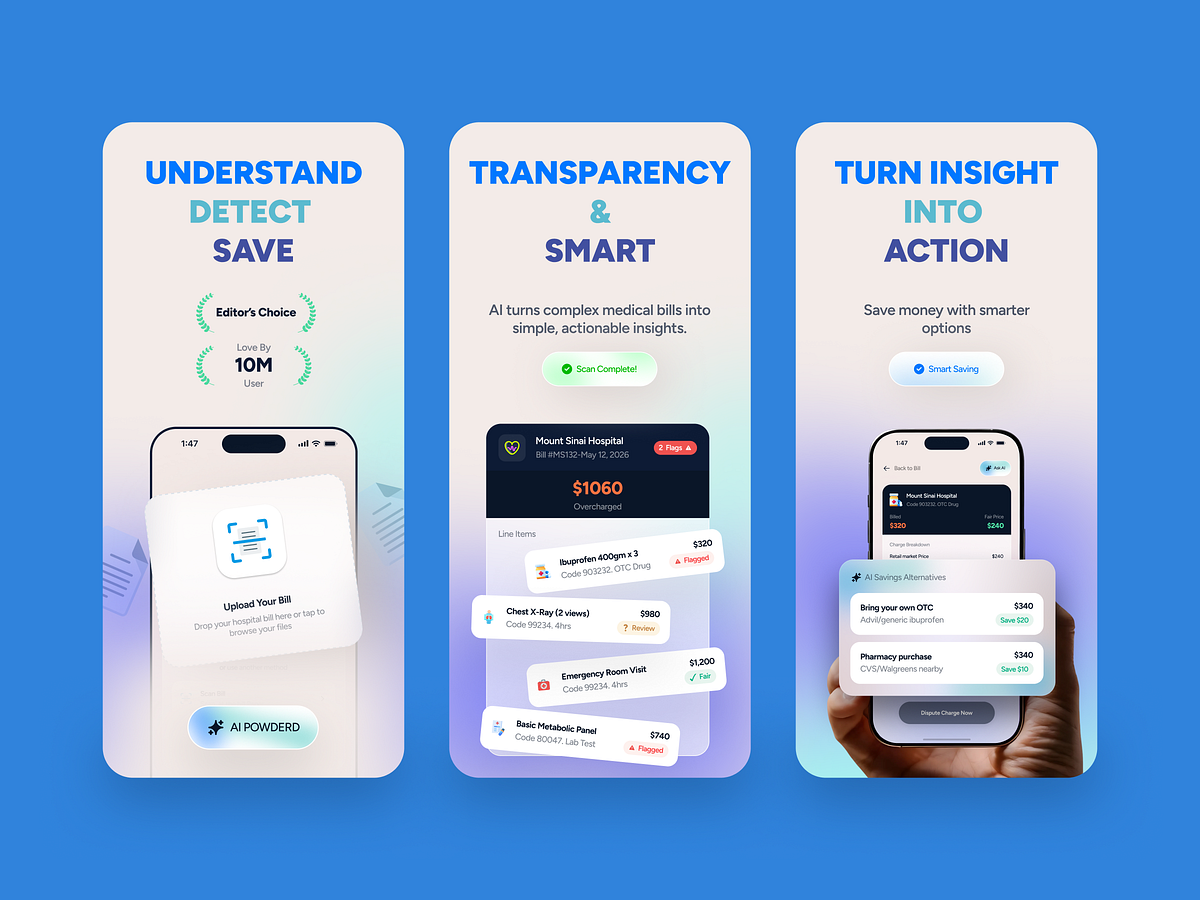AI Medical Bill Scanner App Screenshots