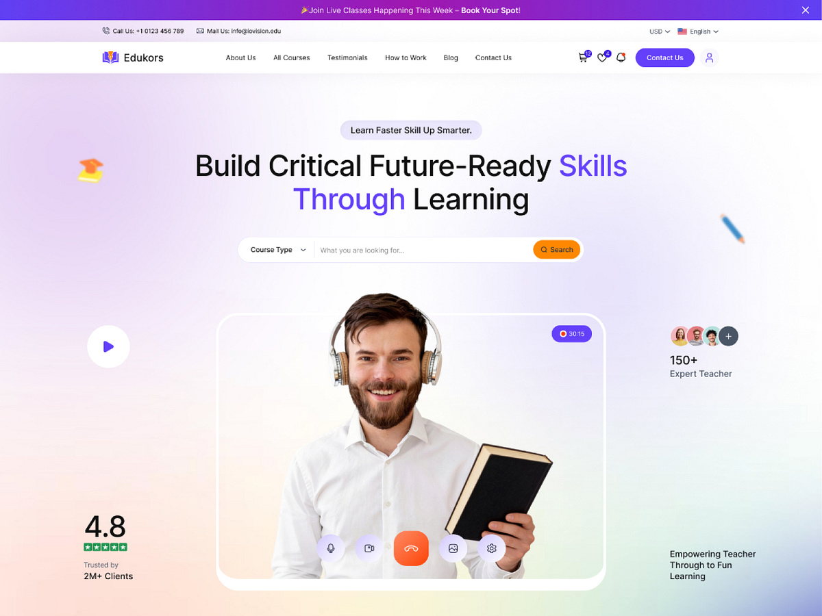 Education & Online LMS Landing Page
