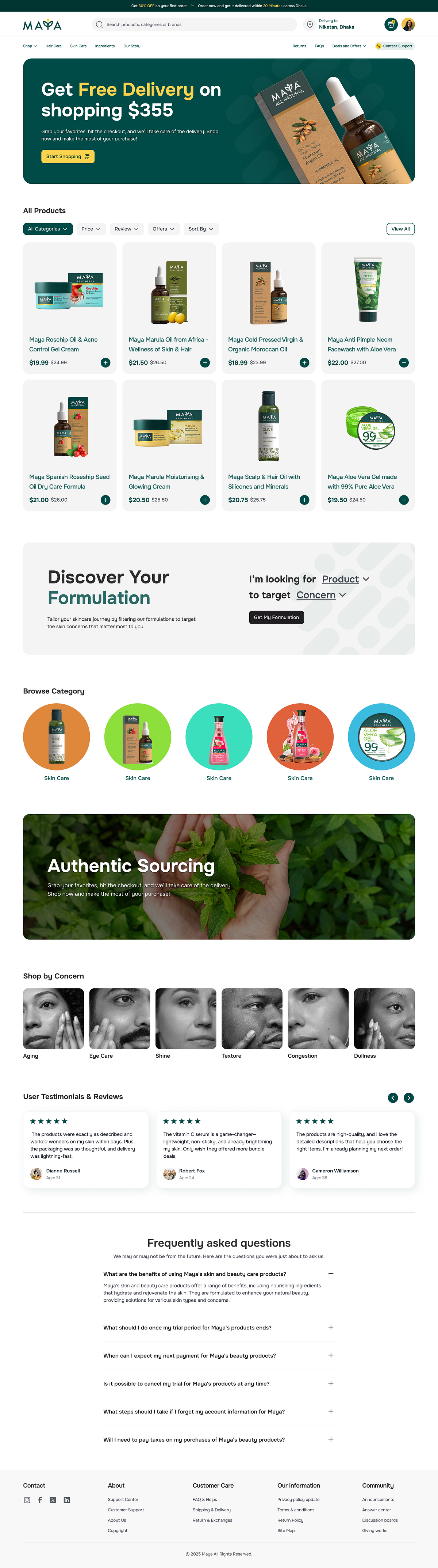 Maya: E-Commerce Website Design Image 0
