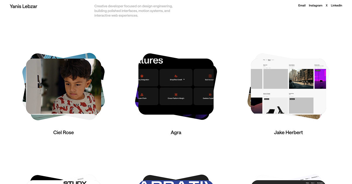 Yanis Lebzar - Creative Developer & Design Engineer