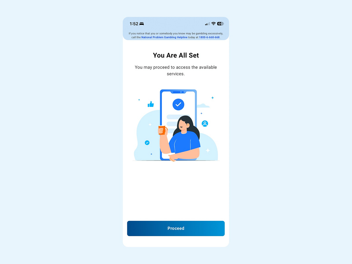 Fintech App — Wallet Verification Success UI Illustration Image 0