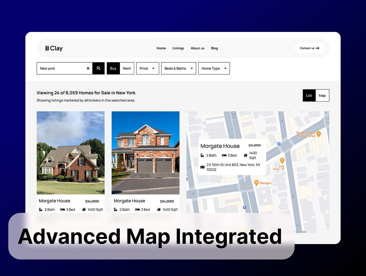 Modern Real Estate Website Theme Image 1