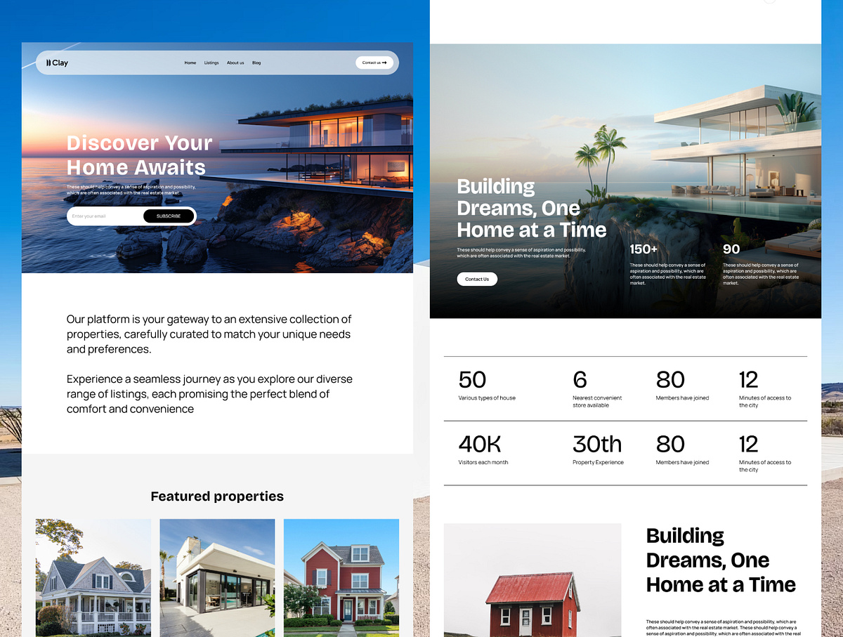 Modern Real Estate Website Theme Image 6