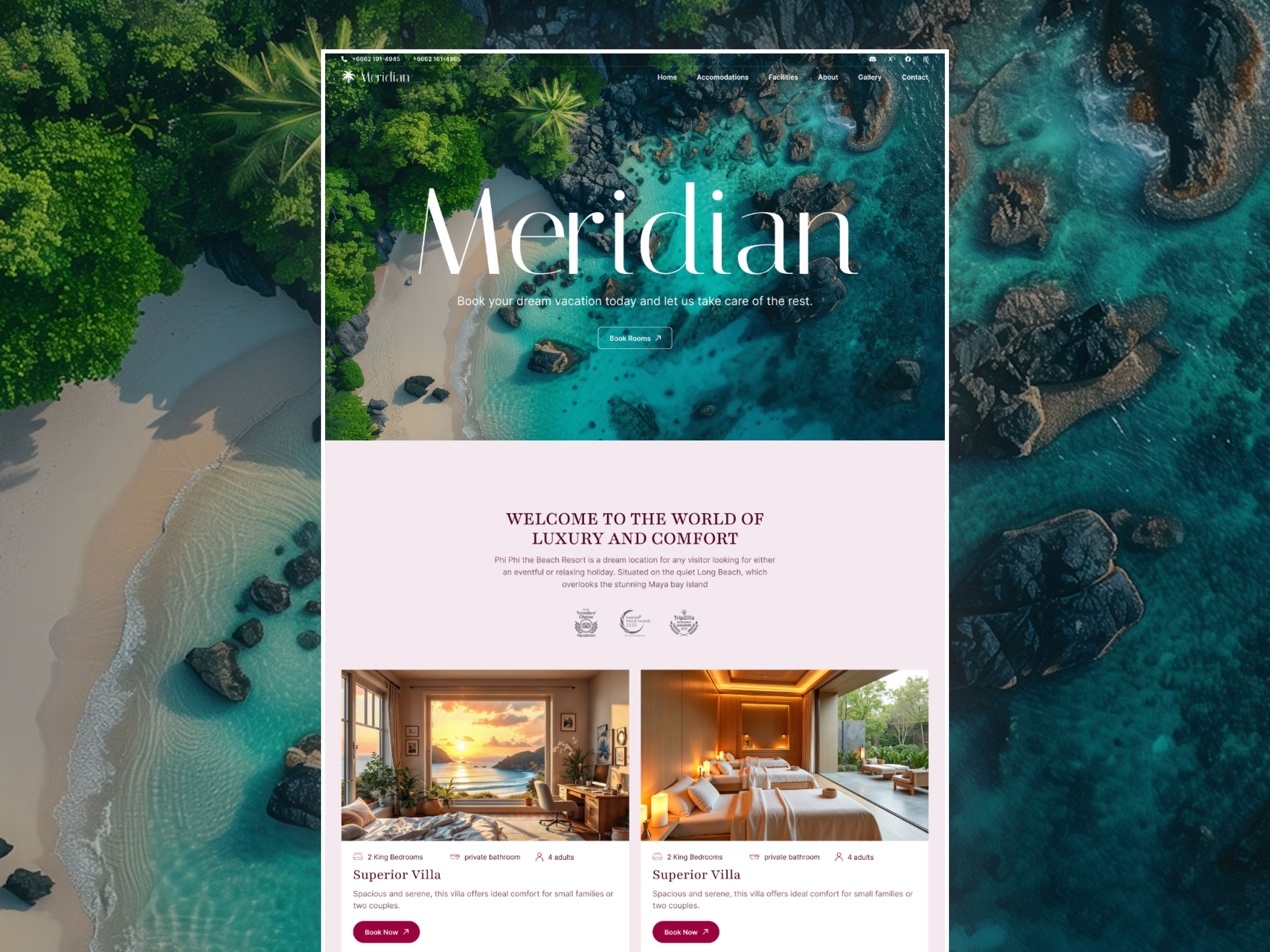Meridian - Luxury Resort & Hotel Website Template Image 0