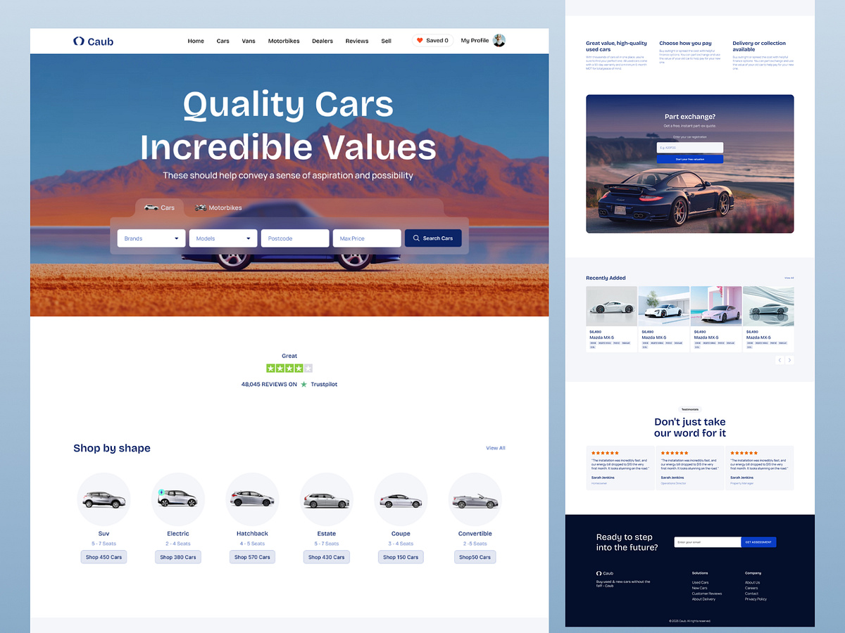 Caub - Modern Car Dealership Web Experience Image 0