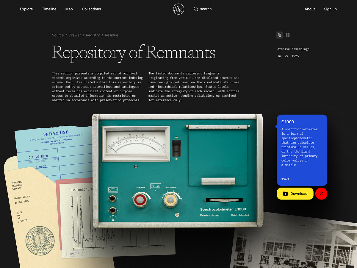 Data Visualization Website: Interactive Fragments Page Image 0
