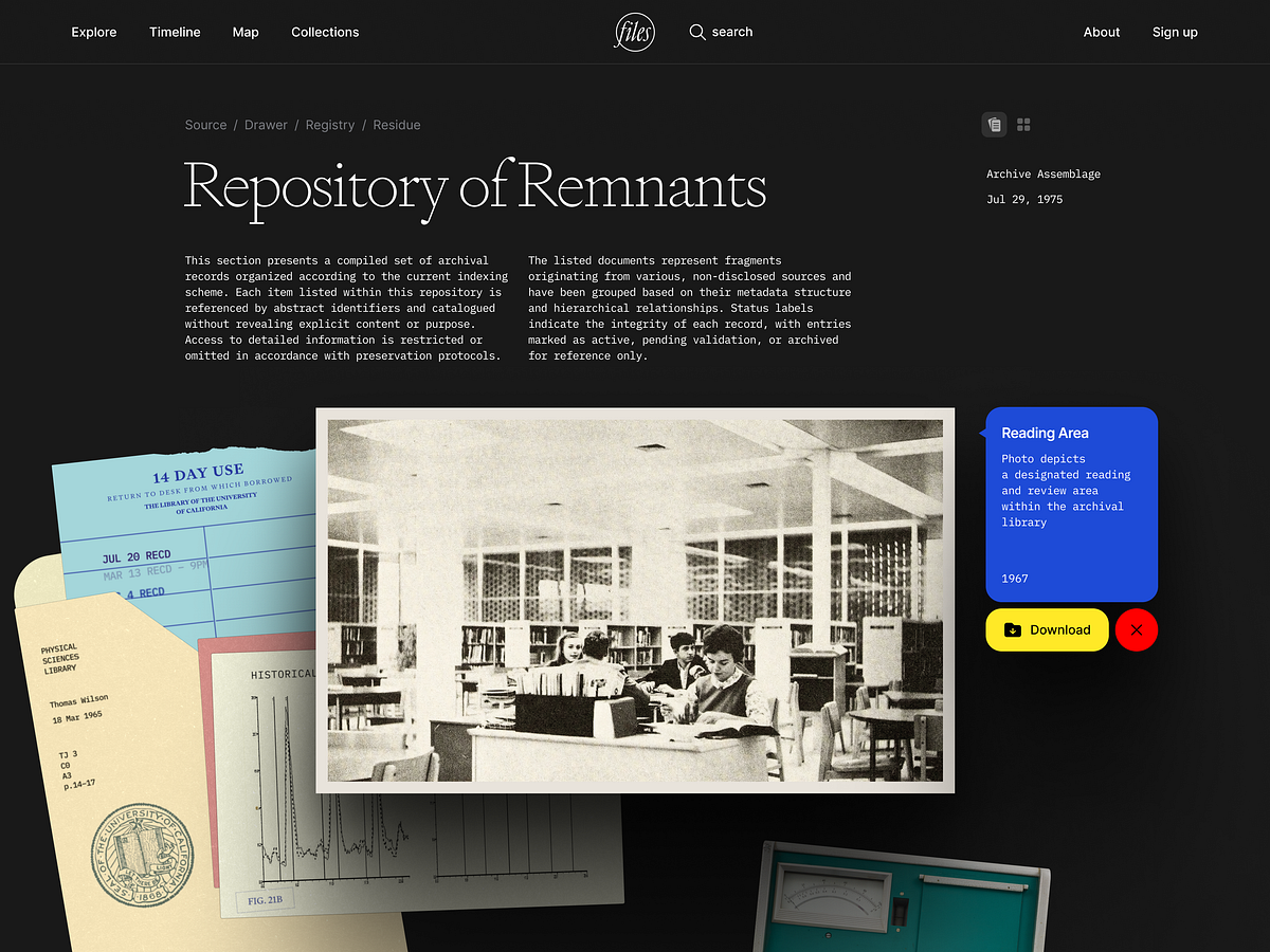 Data Visualization Website: Interactive Fragments Page Image 1