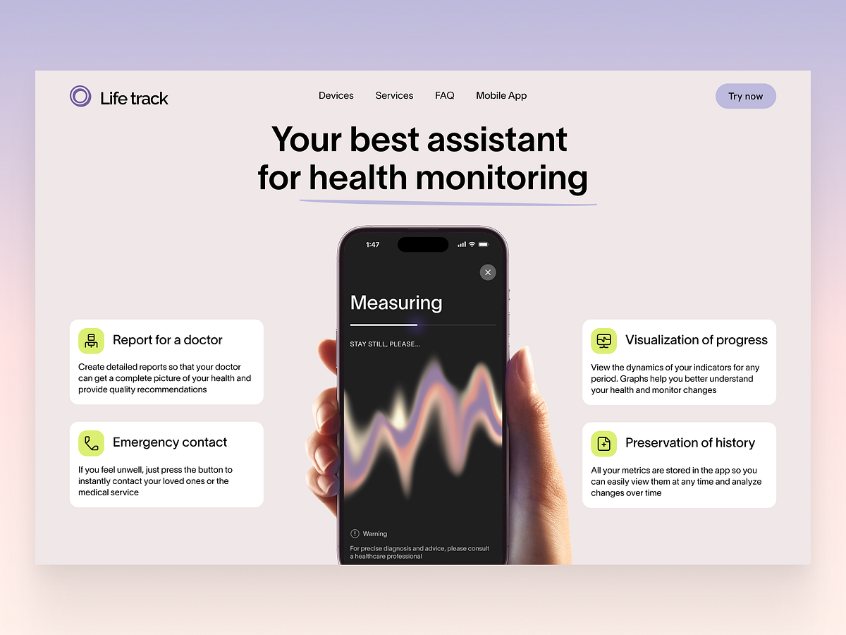 Case Study: Life Track Mobile App & Landing Page Image 3