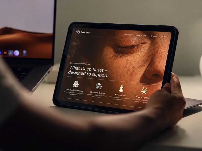 Deep Reset - Premium Wellness Website UI/UX