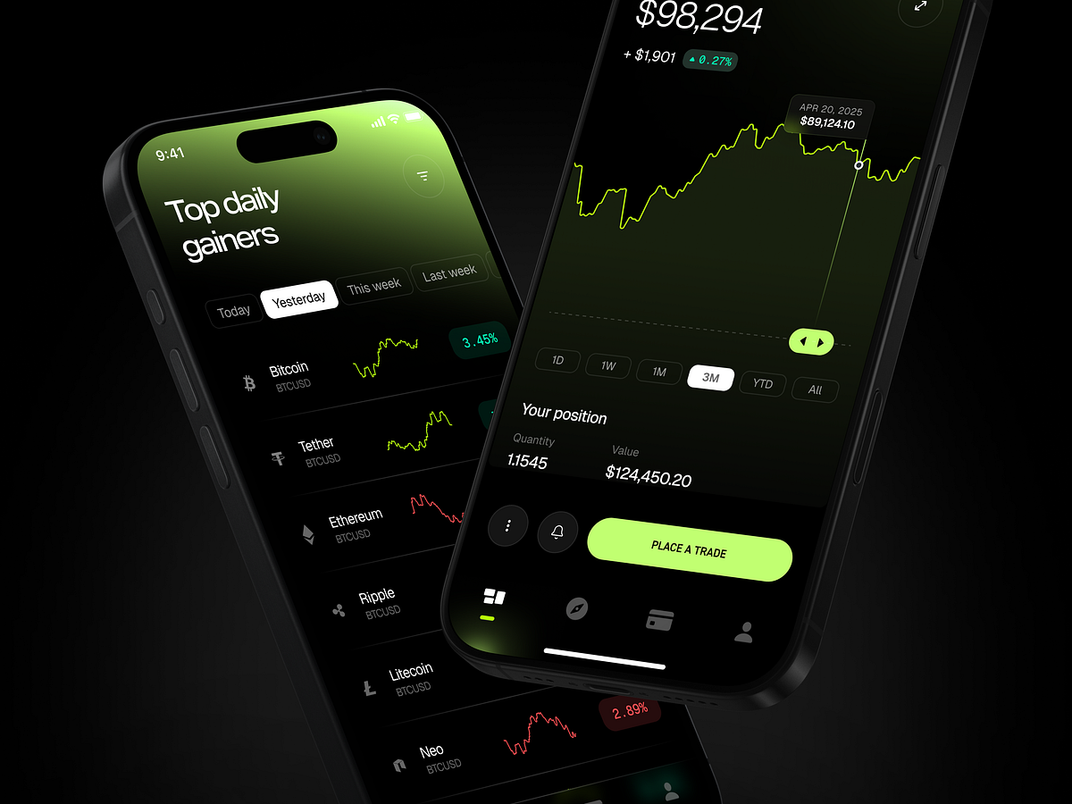 Finance mobile trading app
