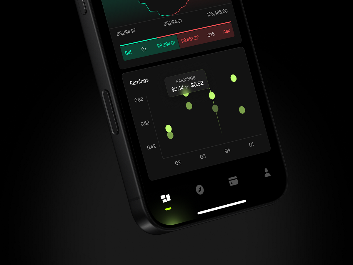 Finance mobile trading app Image 1