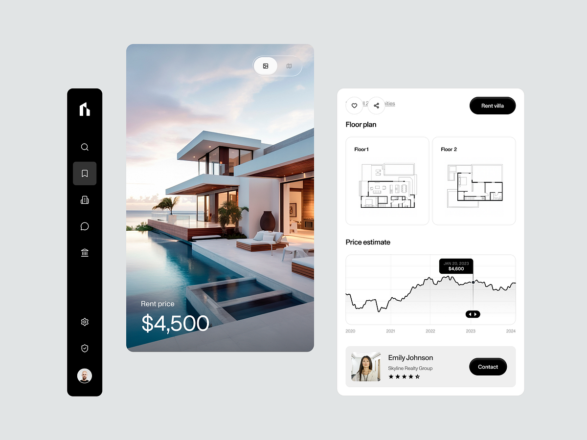 Real estate platform website card motion Image 2