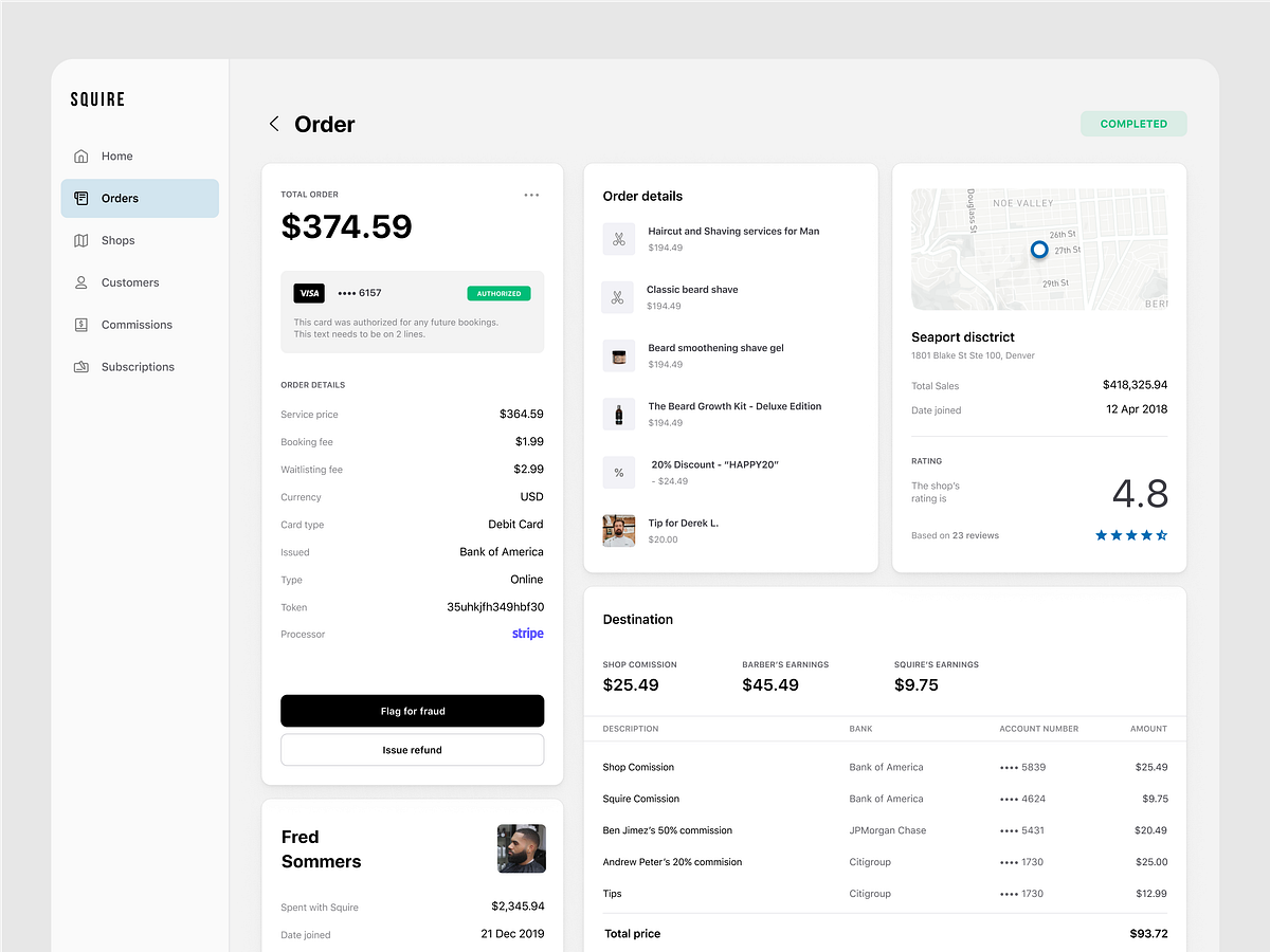 Order detail dashboard Image 2