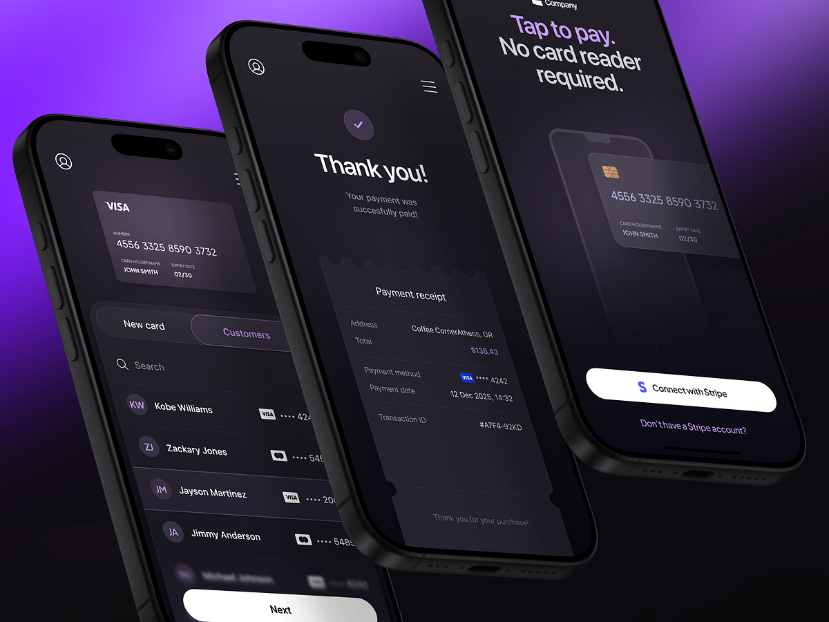 Fintech payment mobile app