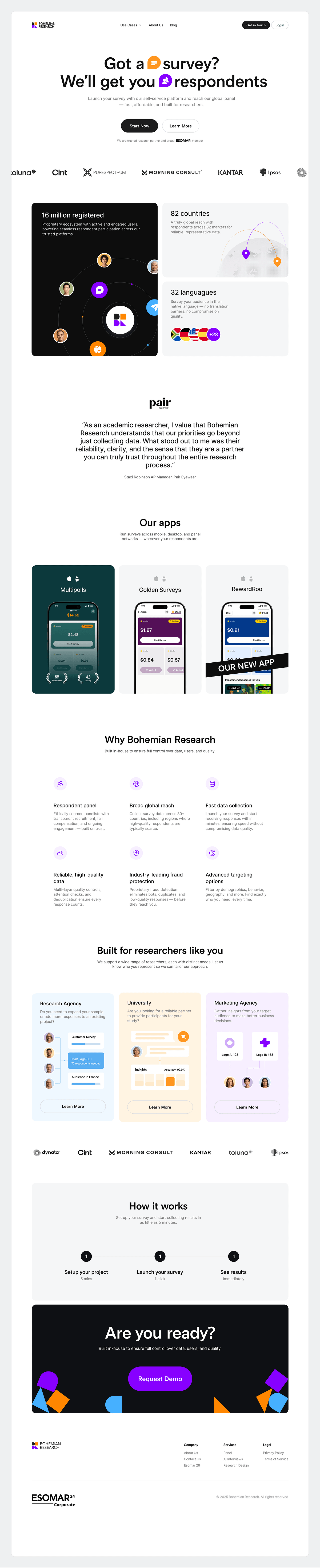 Bohemian Research Landing Page Homepage Design Image 4