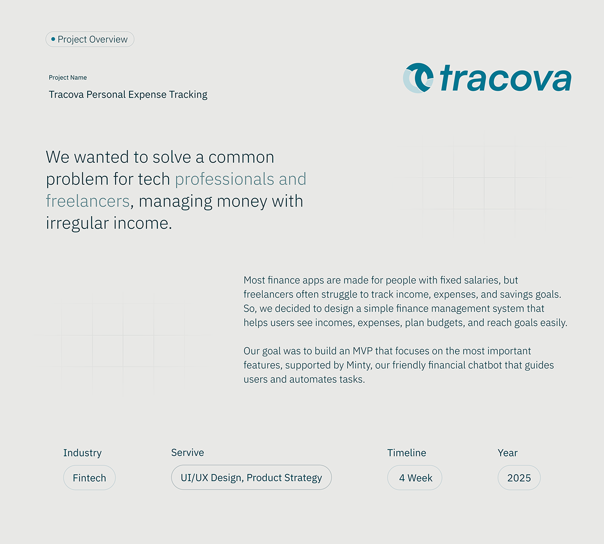 Tracova Case Study : Finance Management for Freelancers Image 0
