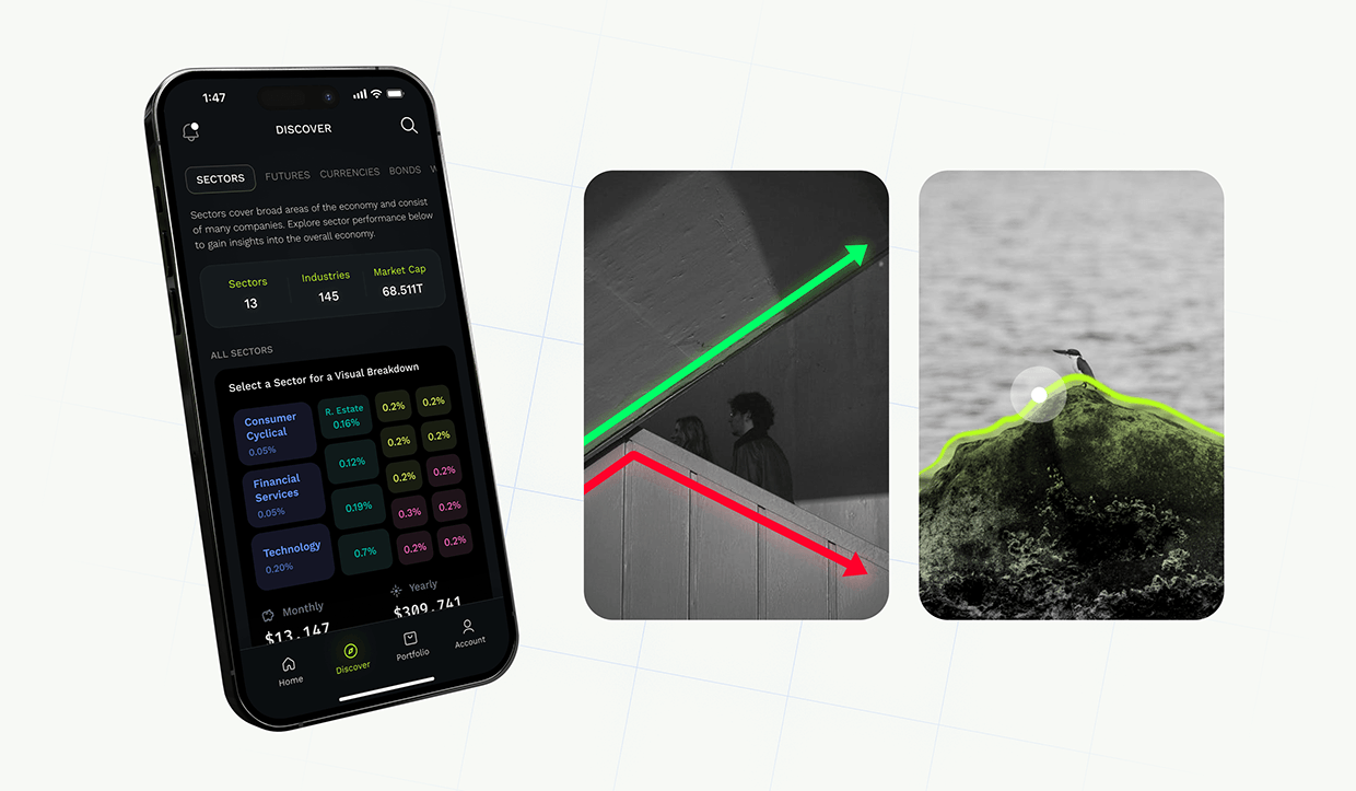 Lumen: A Modern Stock Investment Platform - Mobile App Image 1