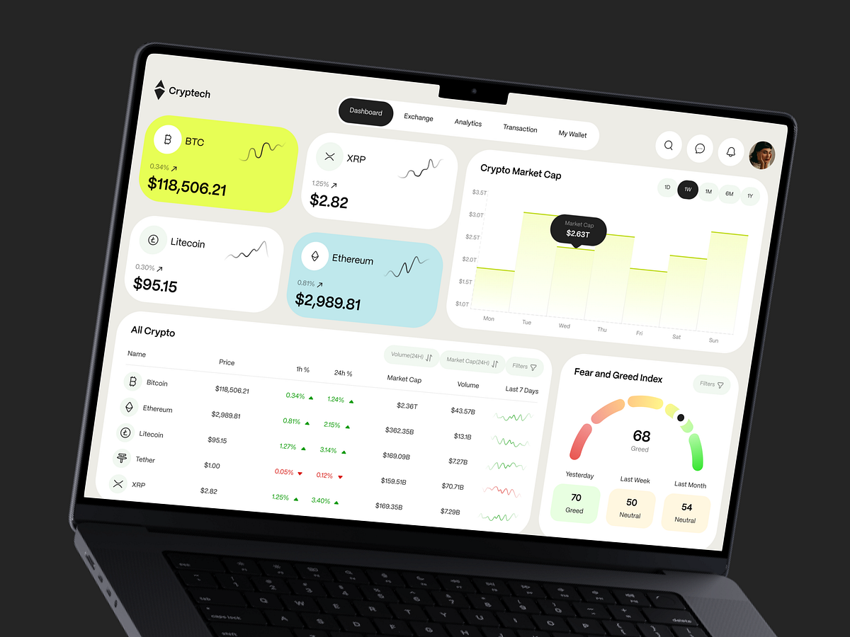 Fintech Wallet Dashboard UI Design