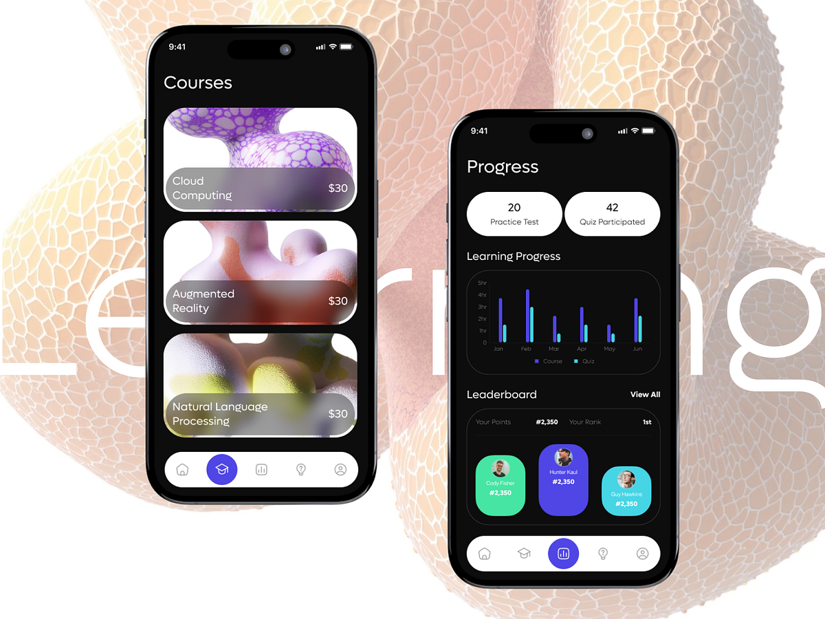 E-learning App UI Design Concept Image 0