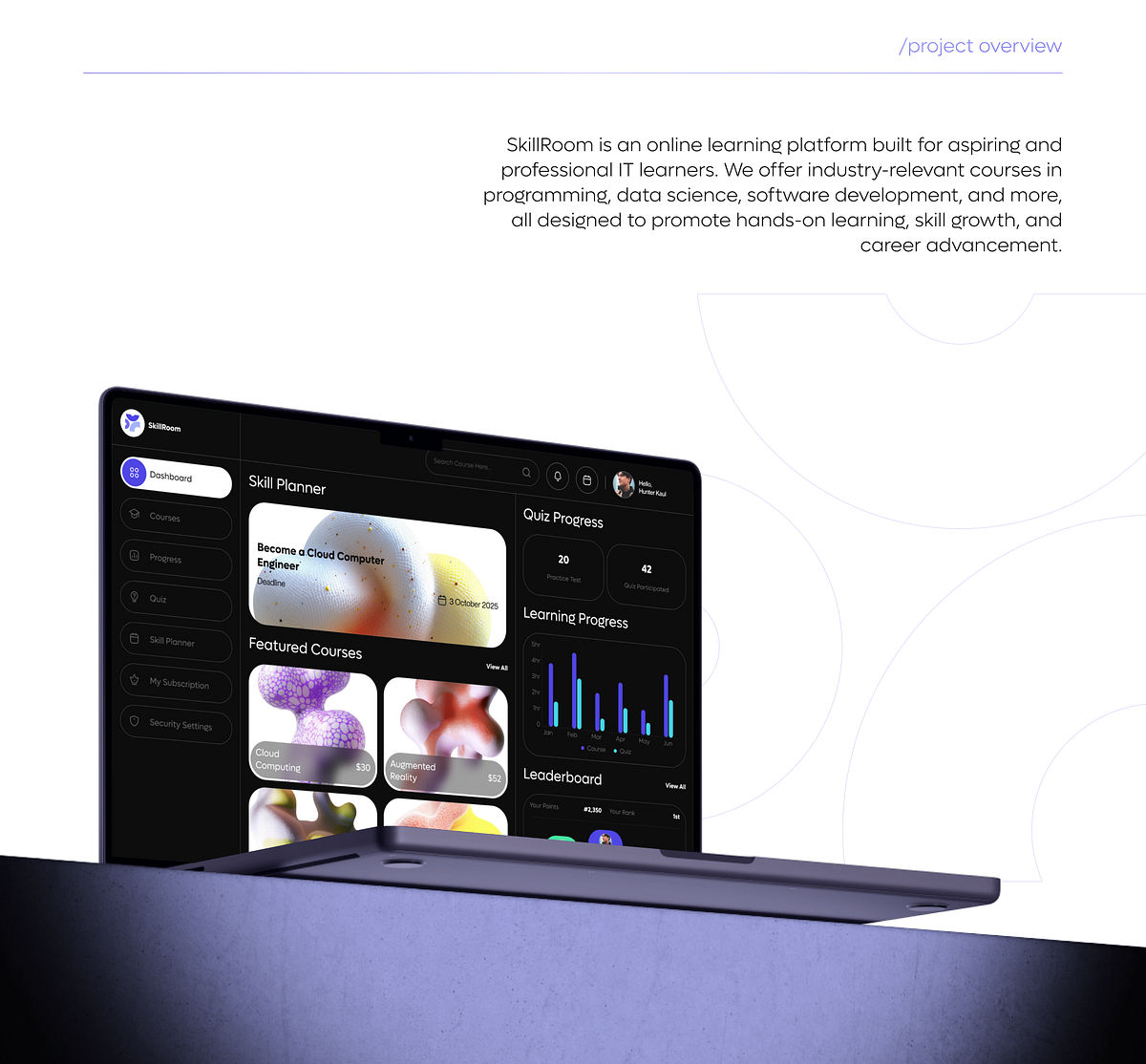 eLearning Dashboard UI Design Concept Image 0