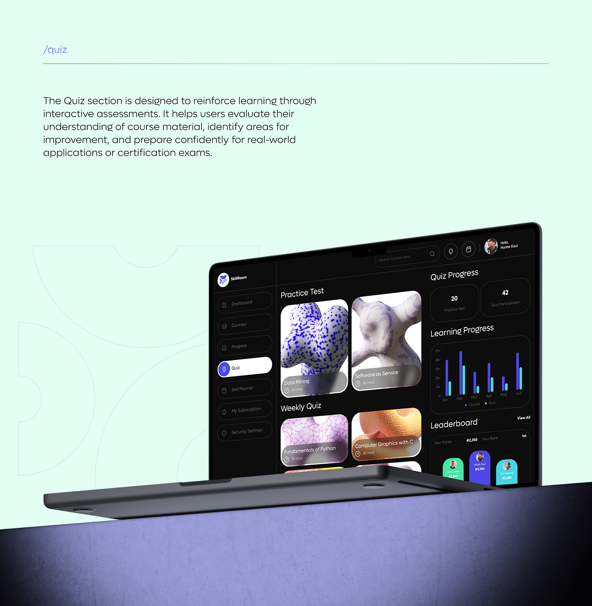 eLearning Dashboard UI Design Concept Image 6