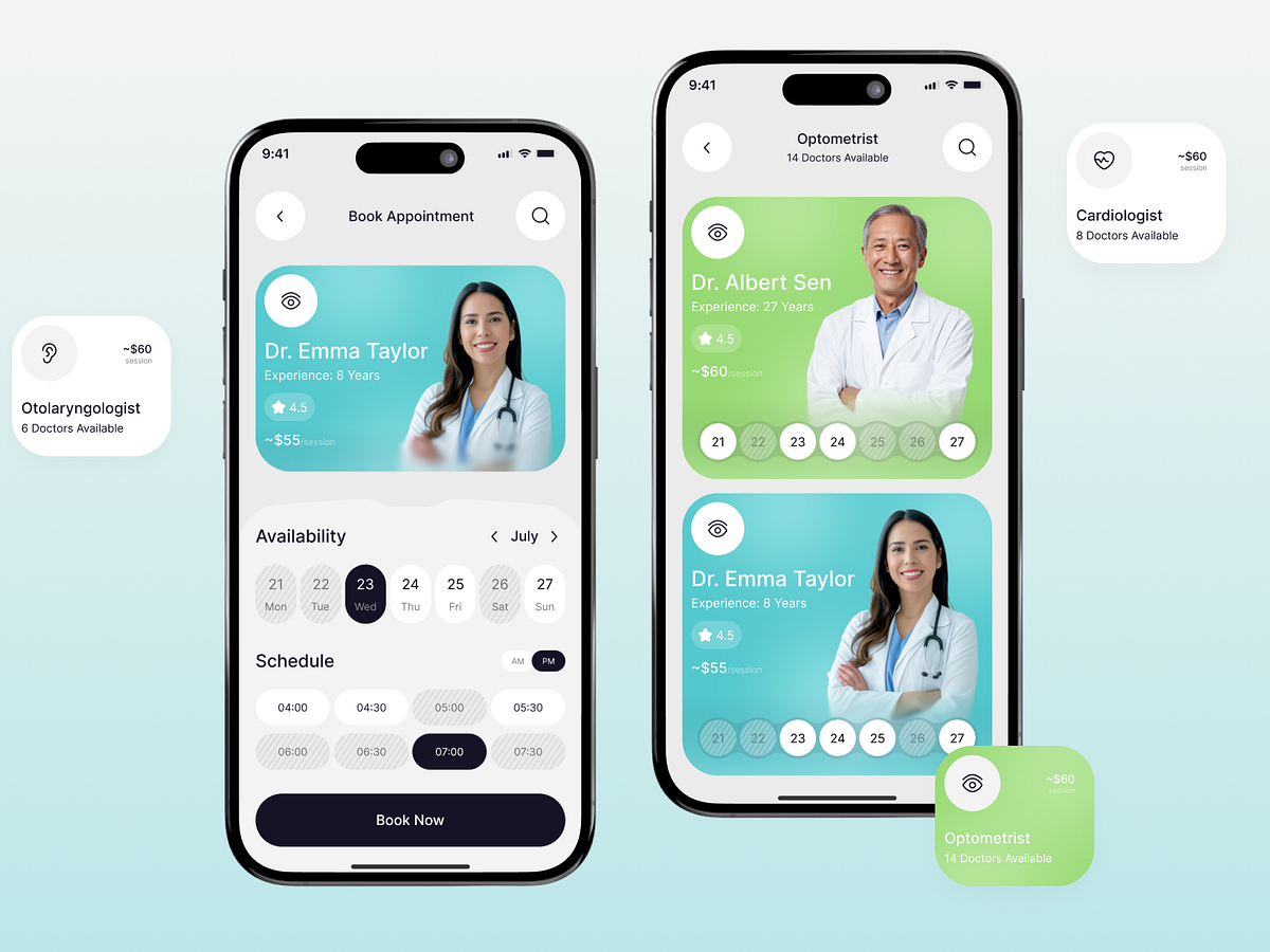 Online Doctor Appointment App Design Image 0