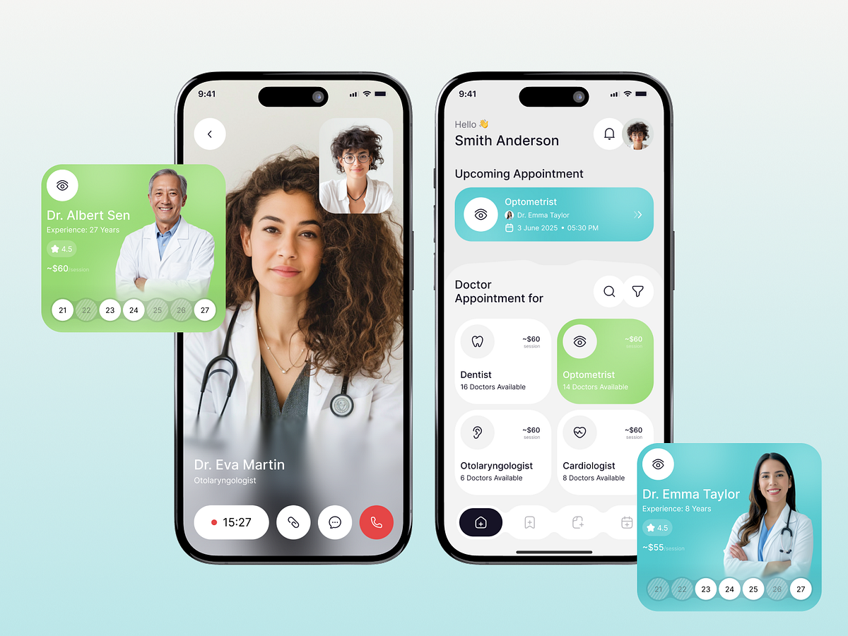 Online Doctor Appointment App Design Image 1