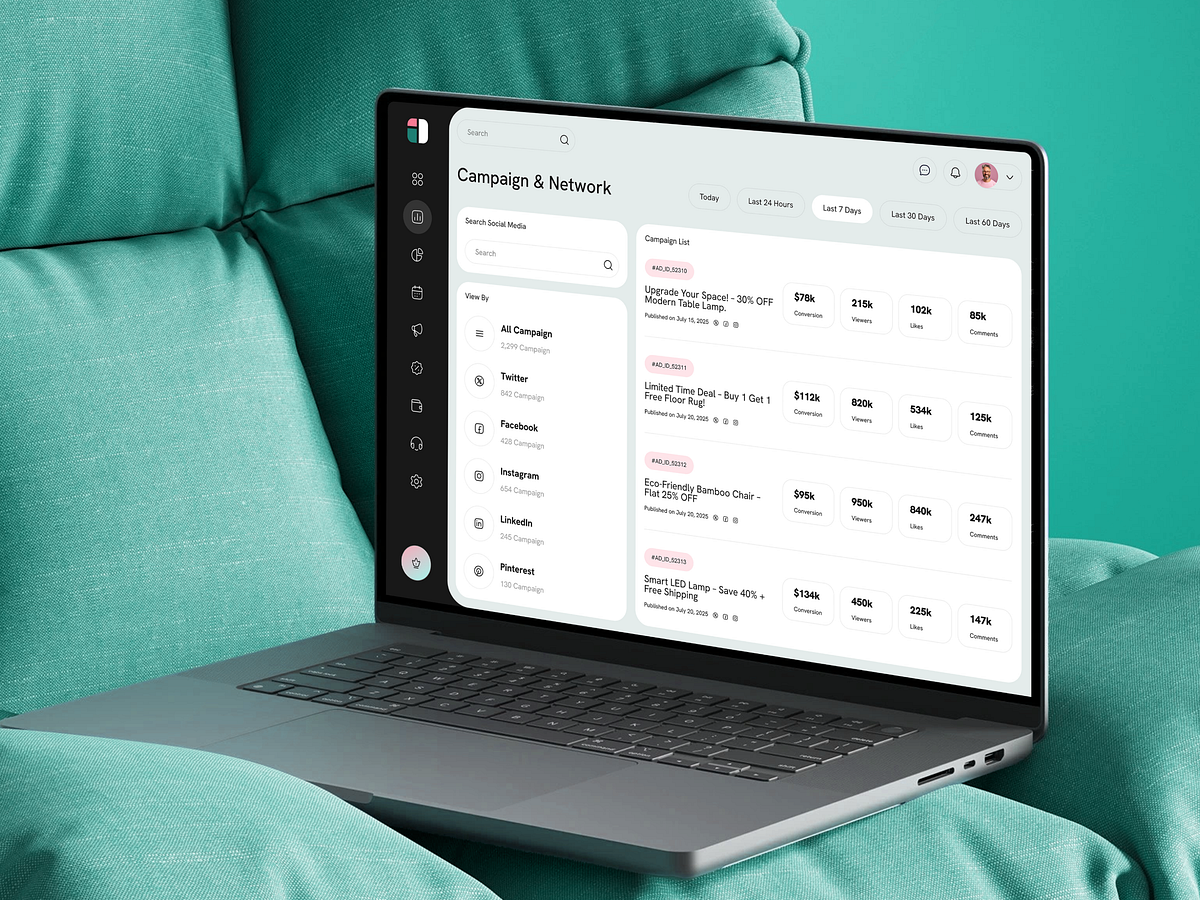 Ads Manager Dashboard UI Design Image 3
