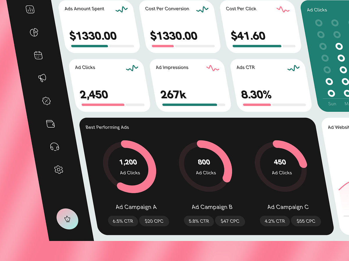 Ads Manager Dashboard UI Design Image 4