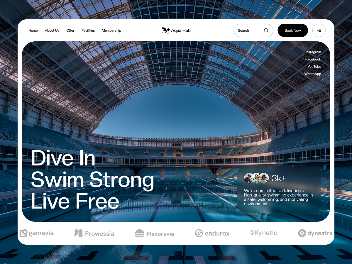 Swimming Club Website Design Image 0