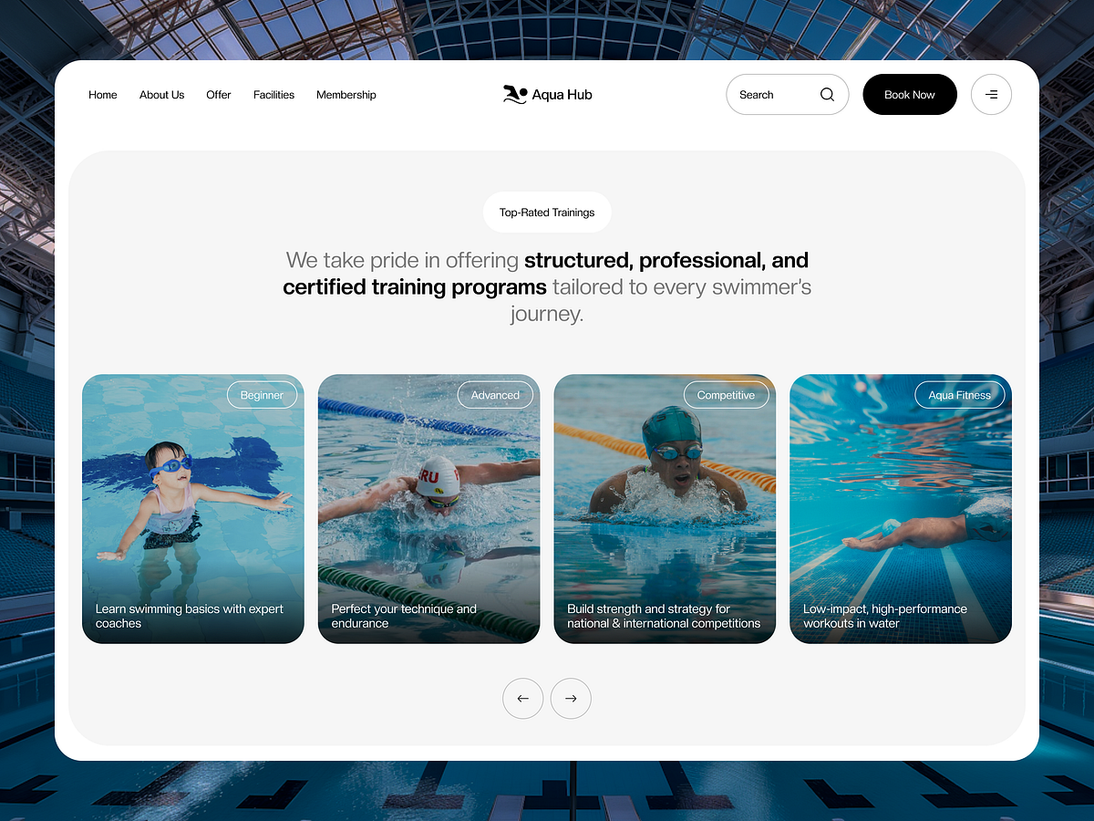 Swimming Club Website Design Image 2
