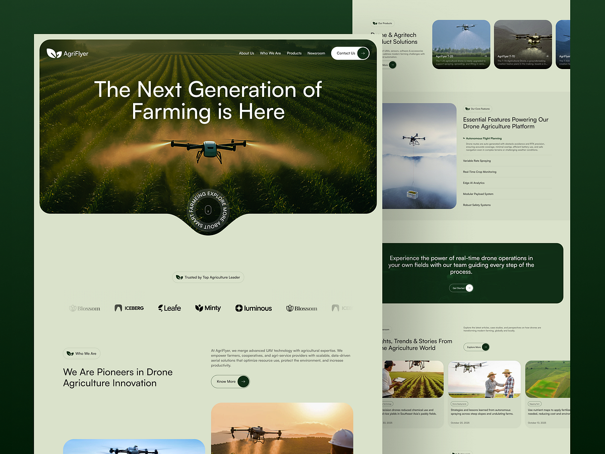 AgriFlyer - Agriculture Drone Landing Page Image 0