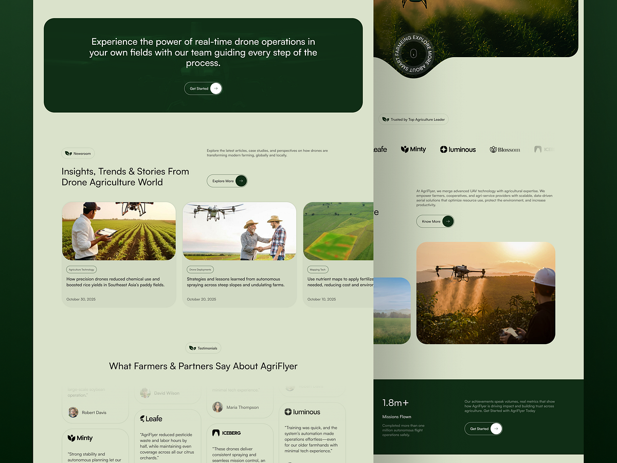 AgriFlyer - Agriculture Drone Landing Page Image 2