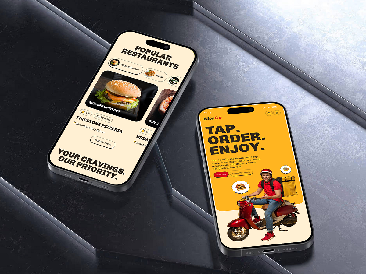 BiteGo - Food Delivery Landing Page Image 0