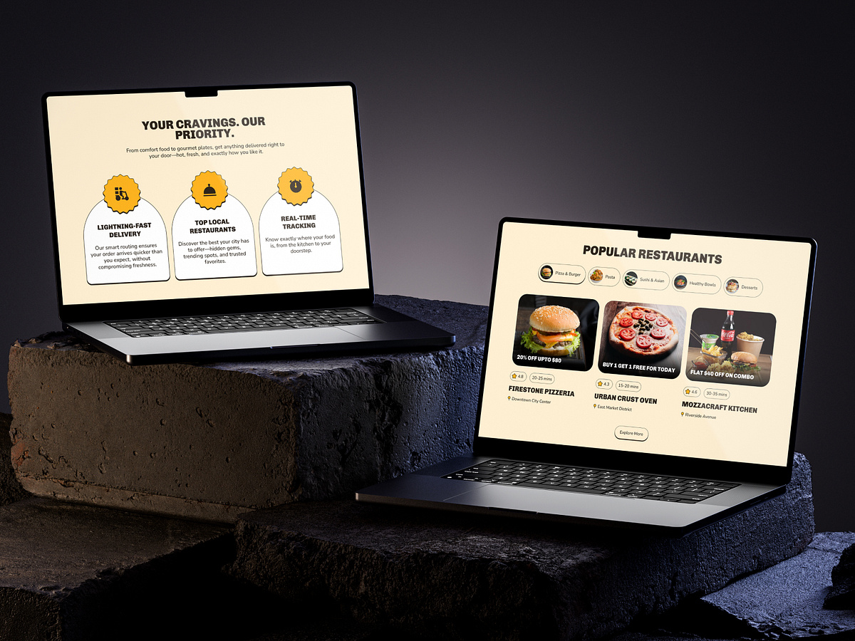 BiteGo - Food Delivery Landing Page Image 1
