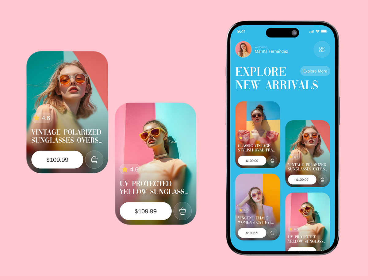 Sunglasses App Concept UI