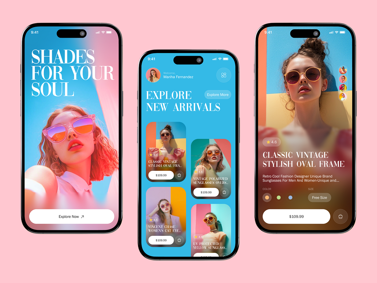 Sunglasses App Concept UI Image 0