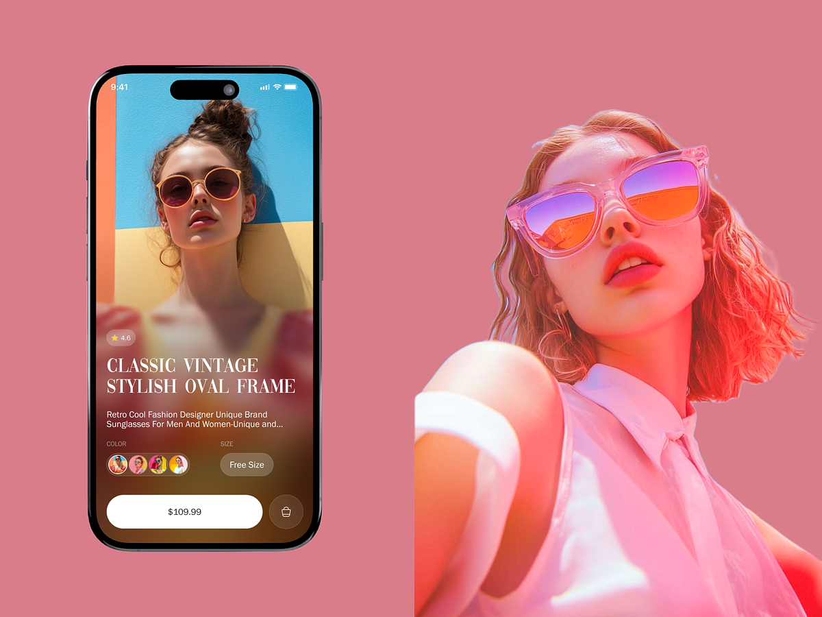 Sunglasses App Concept UI Image 1