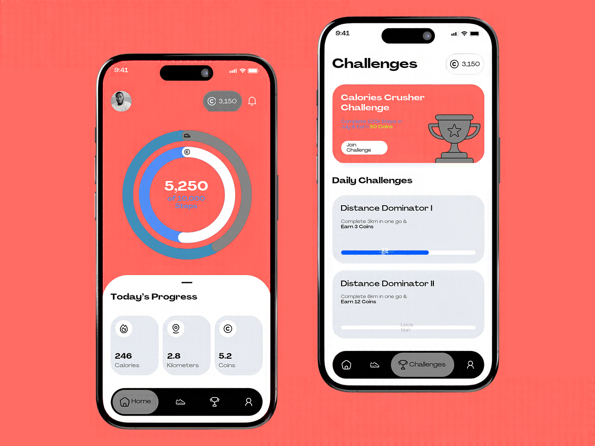 AI Fitness App Design Concept Image 1